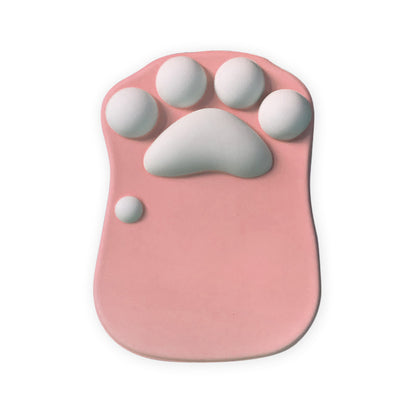 Cat Paw Mouse Pad With Wrist Support Cartoon Cute Cats Paw Soft Silicone Rests Wrist Cushion Fashion Rest Comfort Mouse Pats