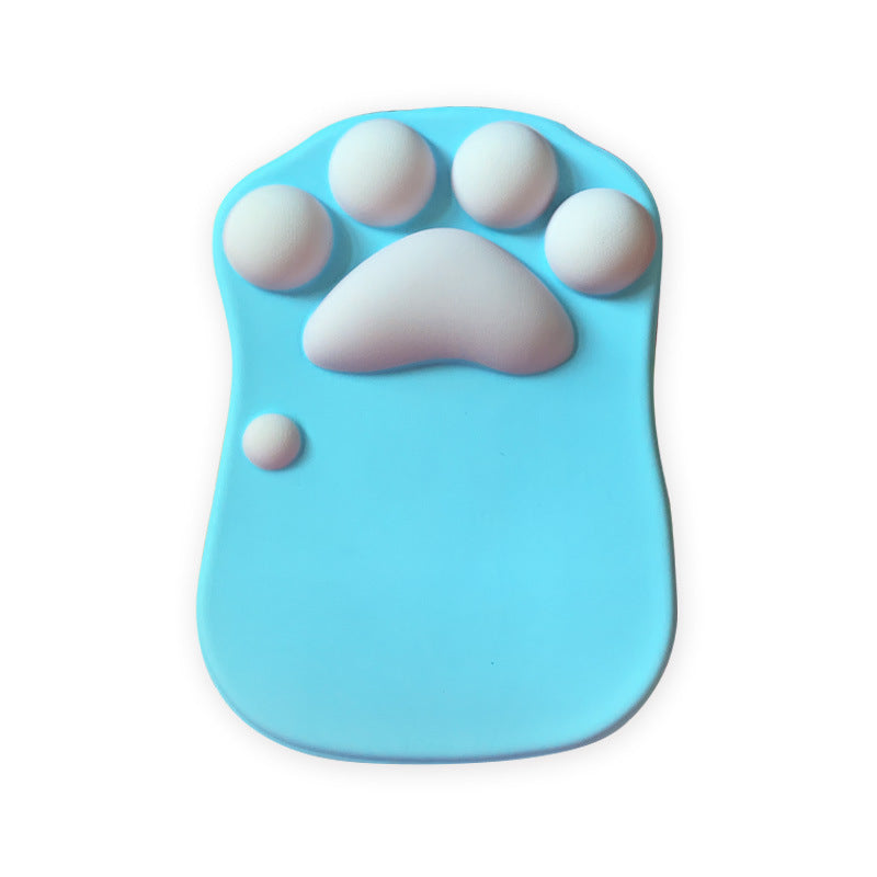 Cat Paw Mouse Pad With Wrist Support Cartoon Cute Cats Paw Soft Silicone Rests Wrist Cushion Fashion Rest Comfort Mouse Pats