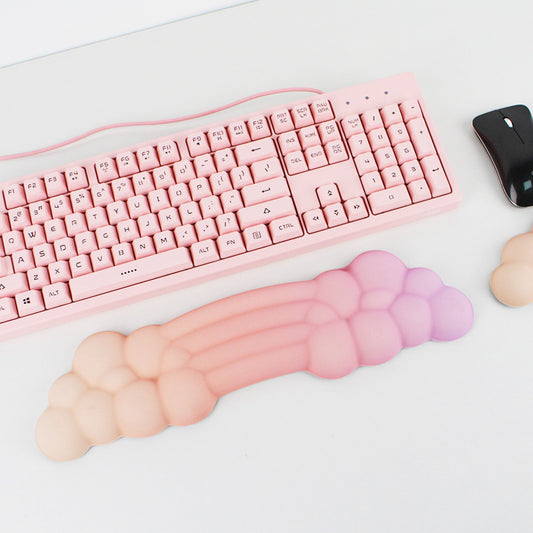 Cloud Series Wrist Support And Keyboard Rest Are Soft Resilient And Skin-friendly