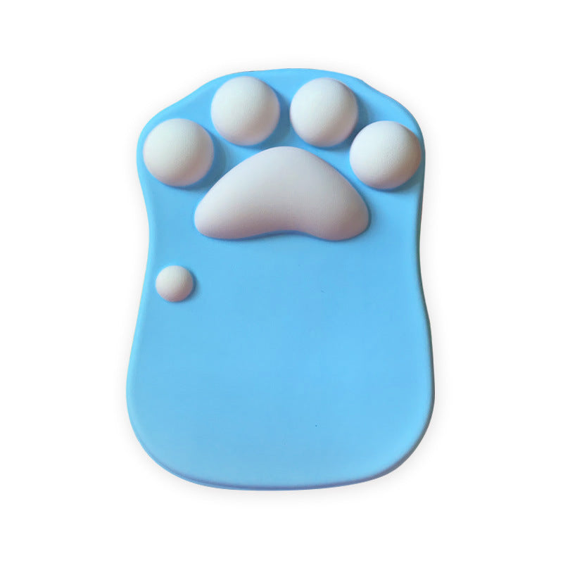 Cat Paw Mouse Pad With Wrist Support Cartoon Cute Cats Paw Soft Silicone Rests Wrist Cushion Fashion Rest Comfort Mouse Pats