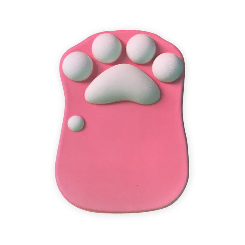 Cat Paw Mouse Pad With Wrist Support Cartoon Cute Cats Paw Soft Silicone Rests Wrist Cushion Fashion Rest Comfort Mouse Pats